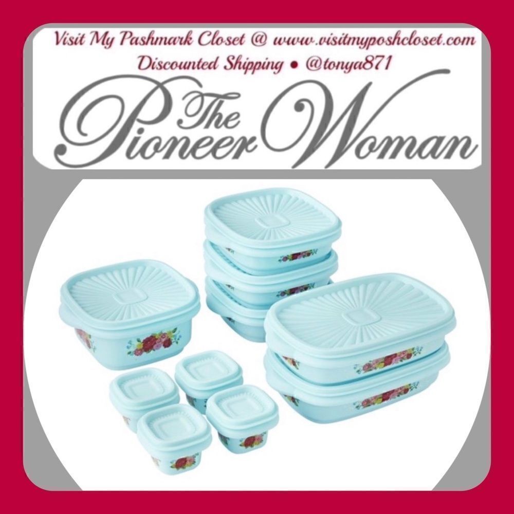 🦋 New 20-Piece Assorted Food Storage Set, Sweet Rose